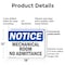 Signmission Mechanical Room No Admittance OSHA Notice Sign, Plastic, 18in W x 12in L, 2PK OS-2PACK-NS-P-1218-L-14174 - alternate 3